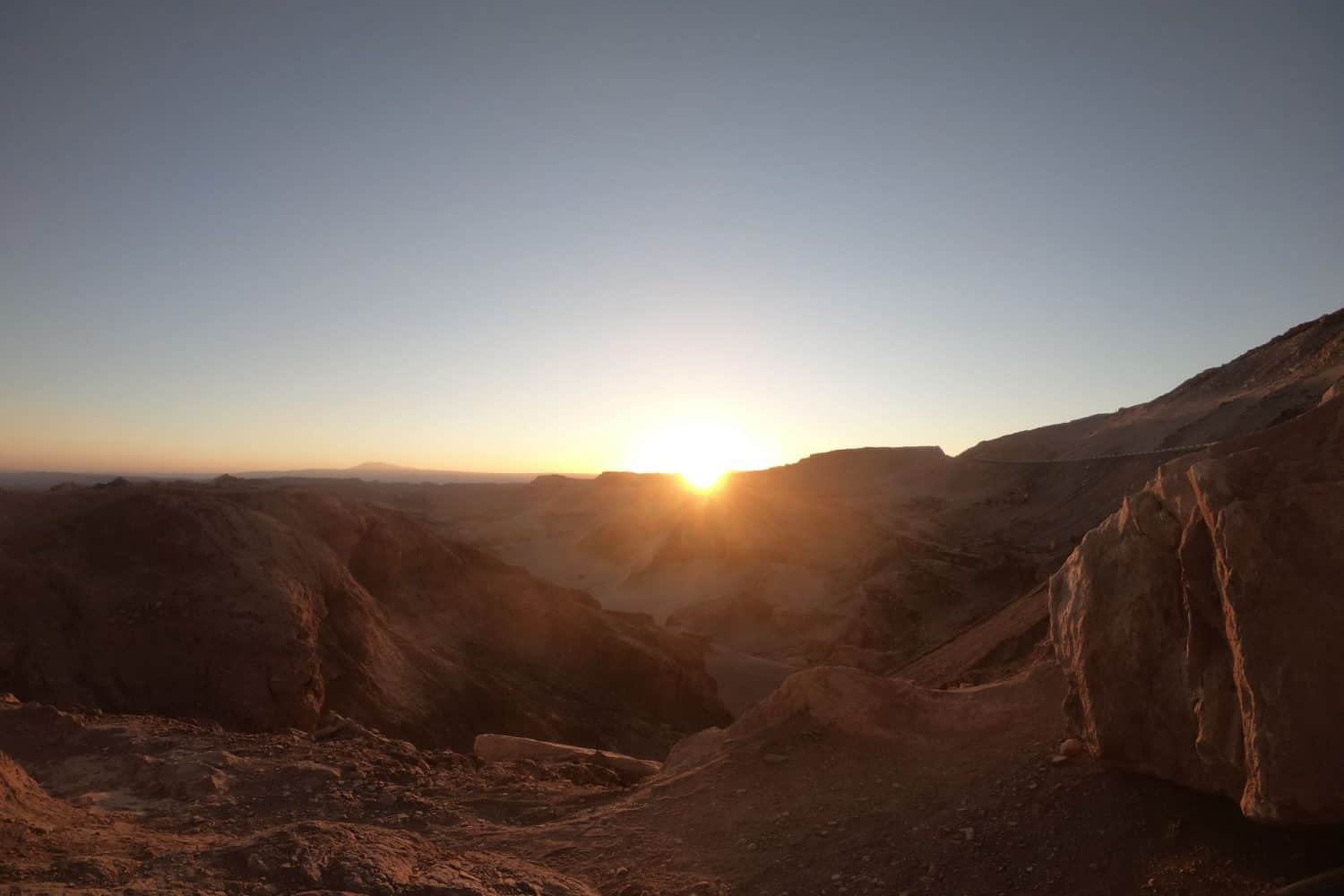 Por do sol em Atacama